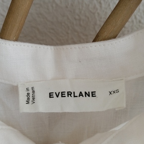 Everlane The Craft Button Front Linen Dress White Cream / Size XXS - Picture 17 of 17